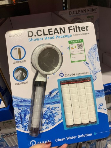 D.Clean Filter 過濾花灑頭套裝（連4個替換濾芯）