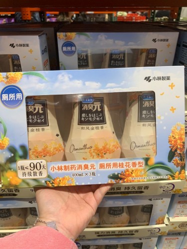 日本小林廁所用消臭元 和風金桂香 400ml*3樽